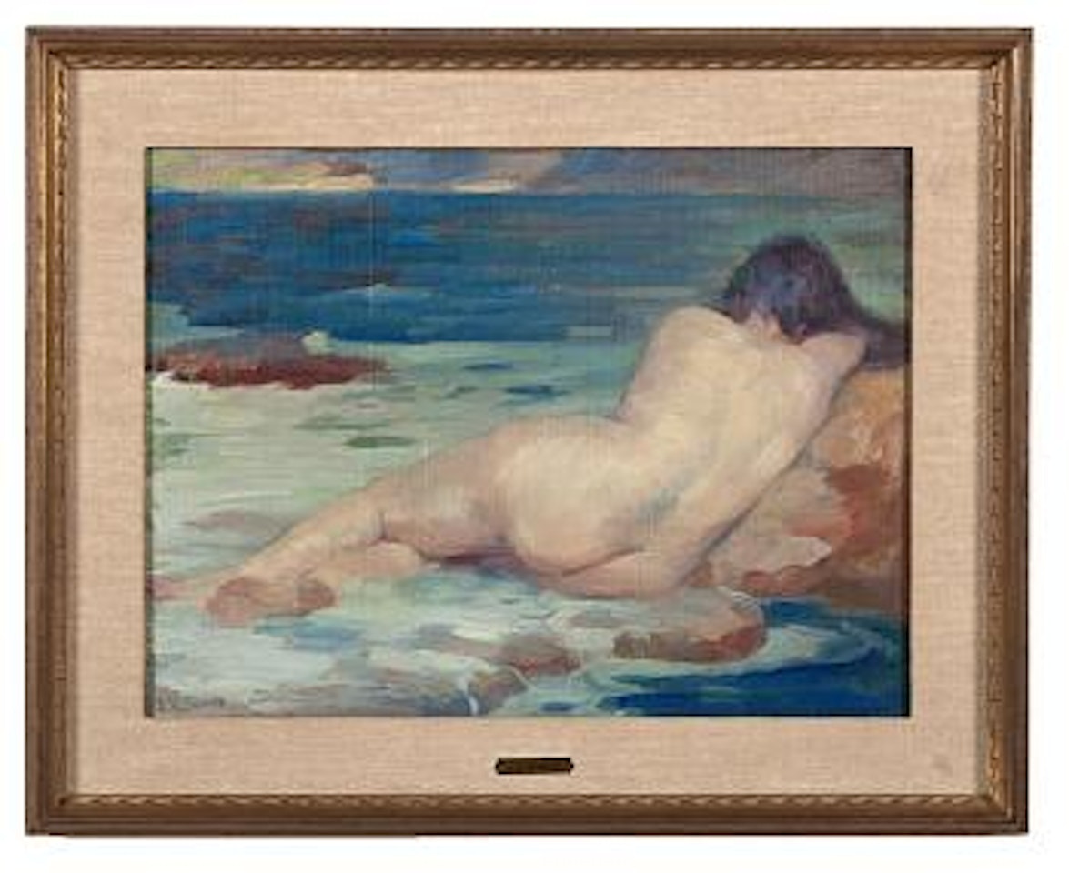 Nude at the seashore by Joseph Henry Sharp