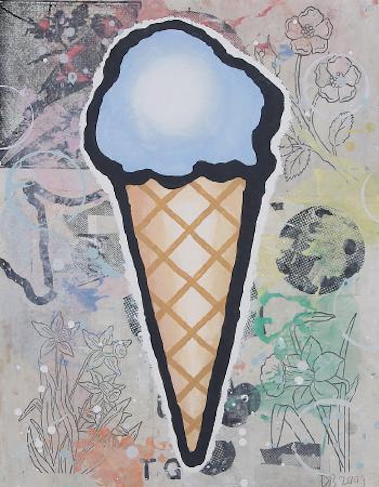 Blue cone by Donald Baechler