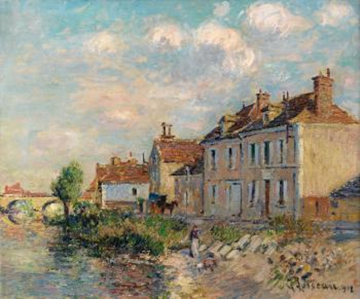 Le Quai Saint-martin, Auxerre by Gustave Loiseau