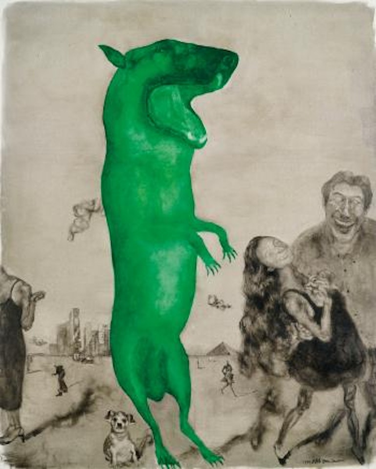Green Dog No. 3 by Zhou Chunya