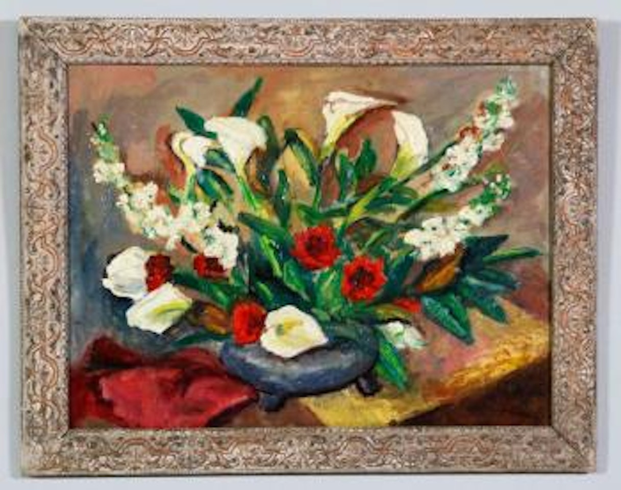 Still life with flowers by Georgij Aleksandrovic Lapschin