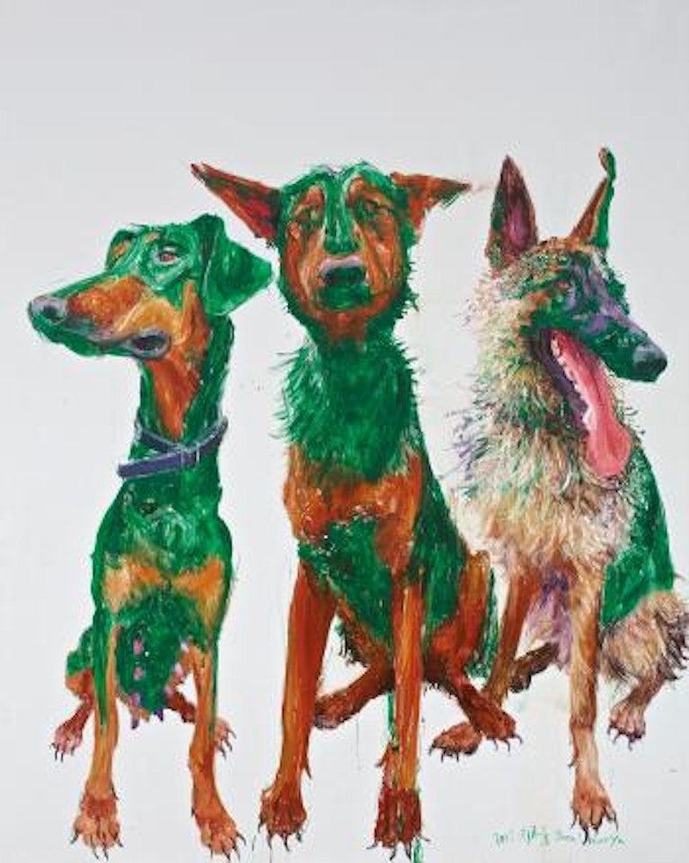 Green Dog by Zhou Chunya