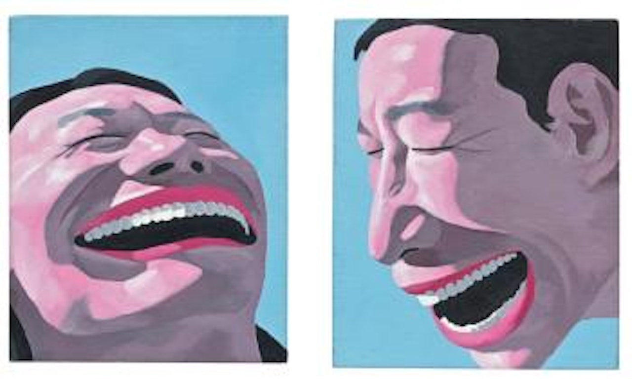 99 Idol Series No.32 & No.35 (Two Works) by Yue Minjun