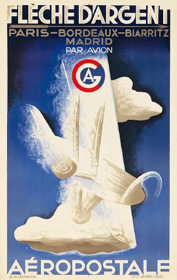 Flèche d’argent / Aéropostale by Cassandre (Adolphe Jean-Marie Mouron)
