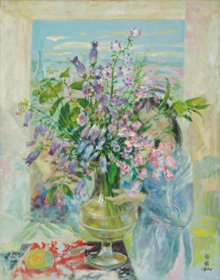 Femme Au Bouquet De Fleur (Woman With Bouquet Of Flowers) by Le Pho