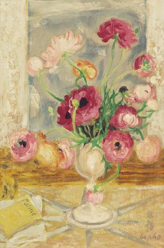Les Renoncules Et Le Livre Sur Matisse (The Ranunculus And Book On Matisse) by Le Pho