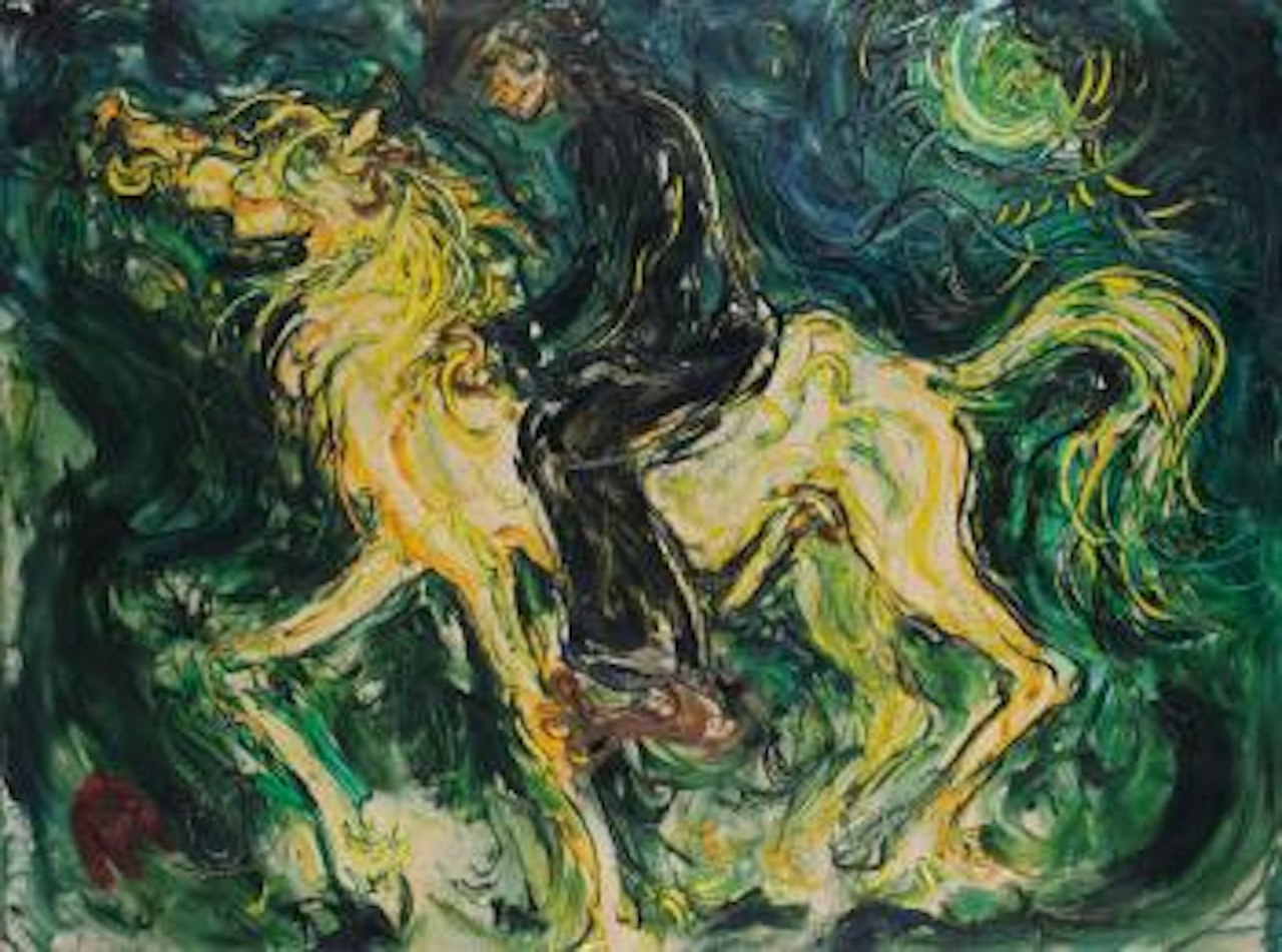 Man Riding Horse by Affandi