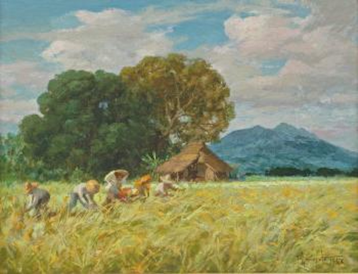 Rice Field by Fernando Amorsolo