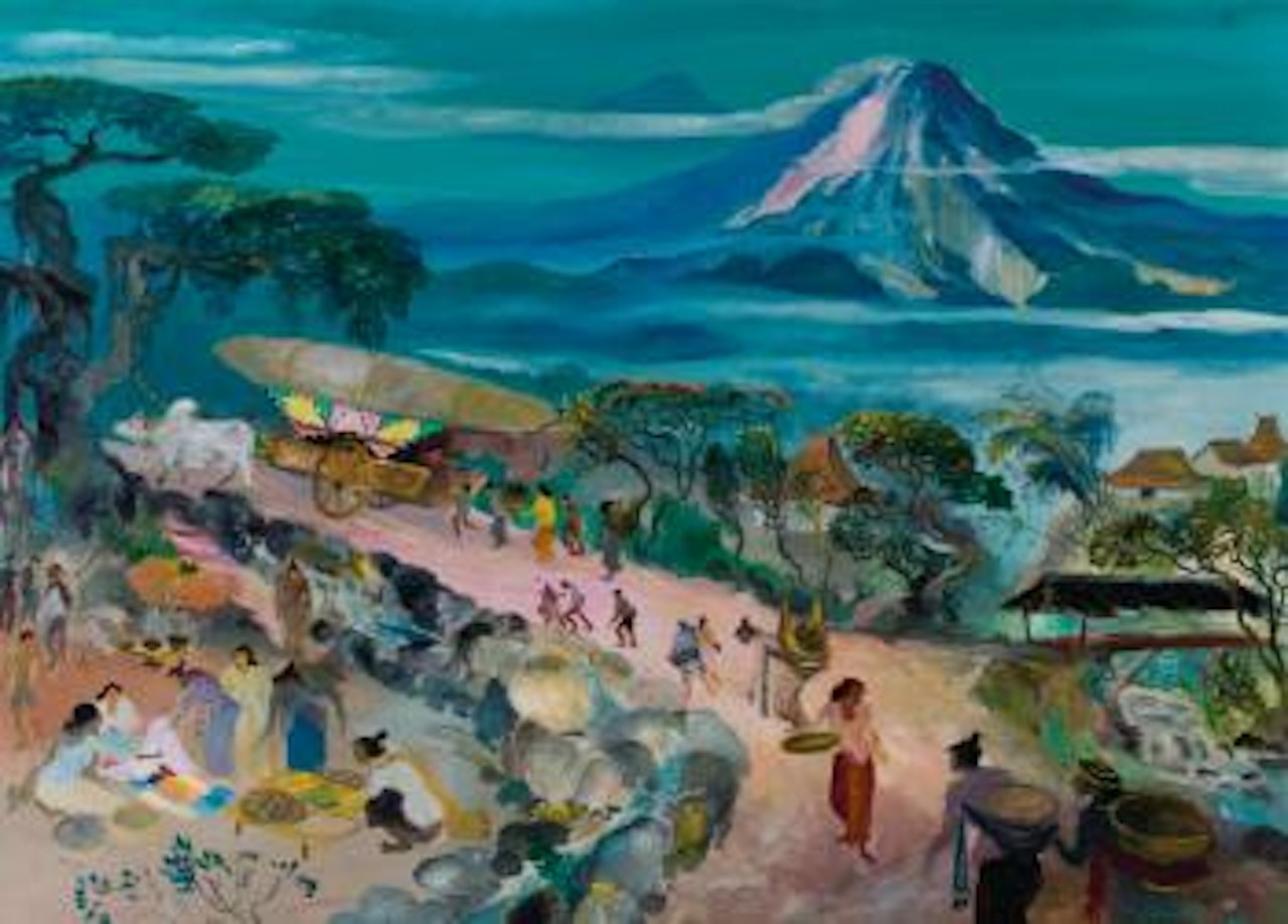 Market By Mount Merapi by Hendra Gunawan