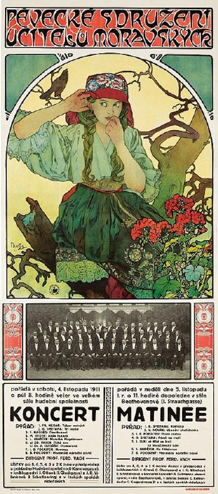 Učitelů Moravských) by Alphonse Mucha