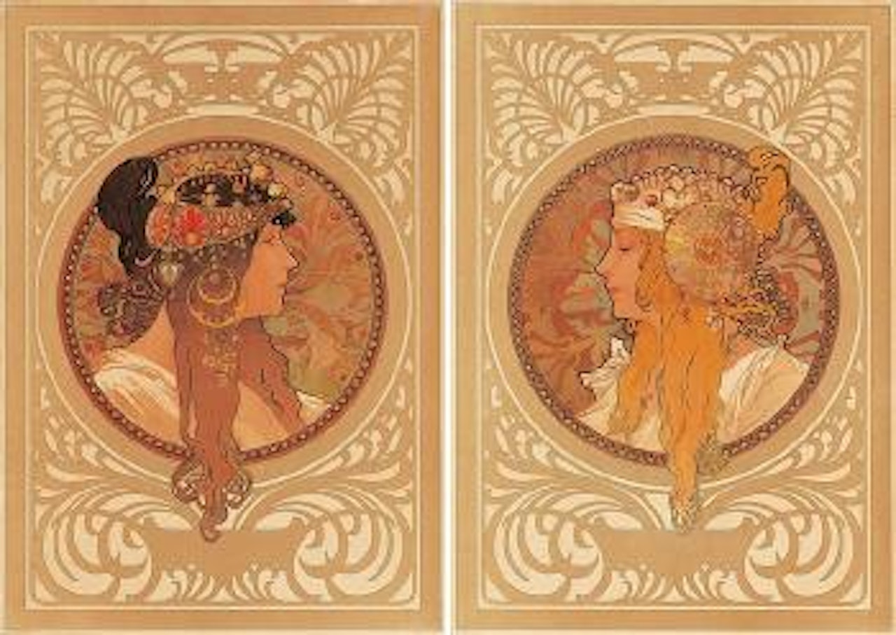 Byzantine heads by Alphonse Mucha