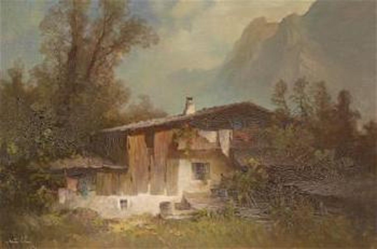 Einsamer Bergbauernhof by Oskar Mulley