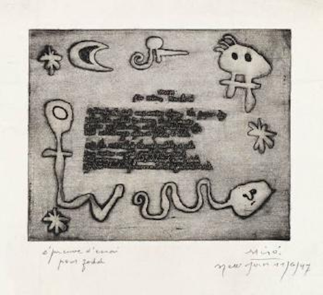 A Poem for Diane Bouchard by Joan Miró