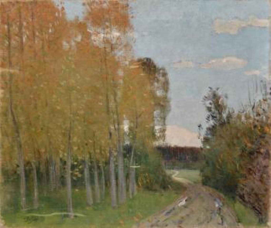 Chemin aux peupliers by Pierre Eugène Montezin