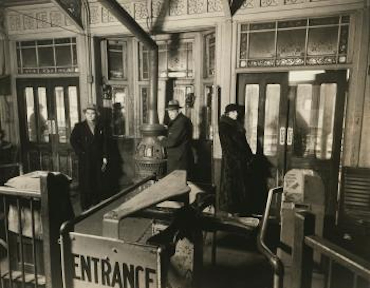 El - Station, 6th And 9th Avenue Lines, Downtown Side by Berenice Abbott