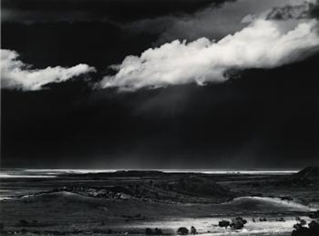 Thunder Storm Over The Great Plains Near Cimarron, New Mexico by Ansel Adams