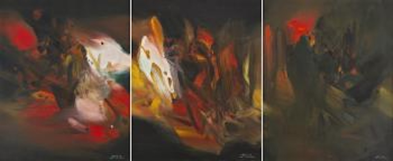 Composition (Triptych) by Chu Teh-Chun