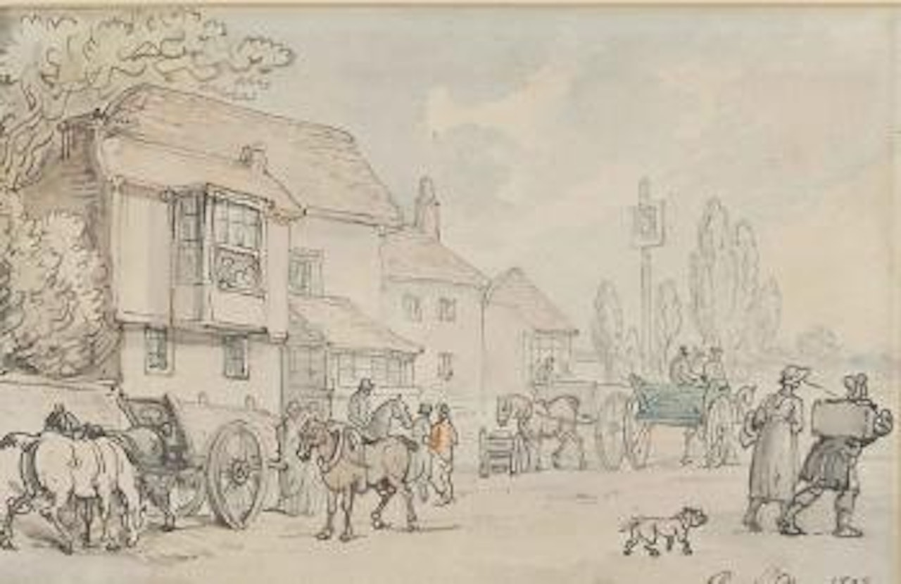 A country inn by Thomas Rowlandson
