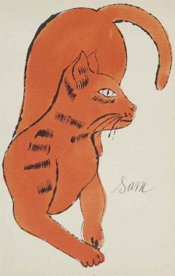 Sam, from: 25 Cats Name[d] Sam and One Blue Pussy (Feldman & Schellmann IV.65) by Andy Warhol