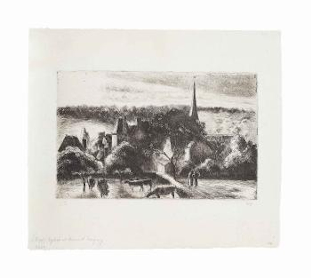 Eglise et Ferme d'Eragny (Delteil 96) by Camille Pissarro