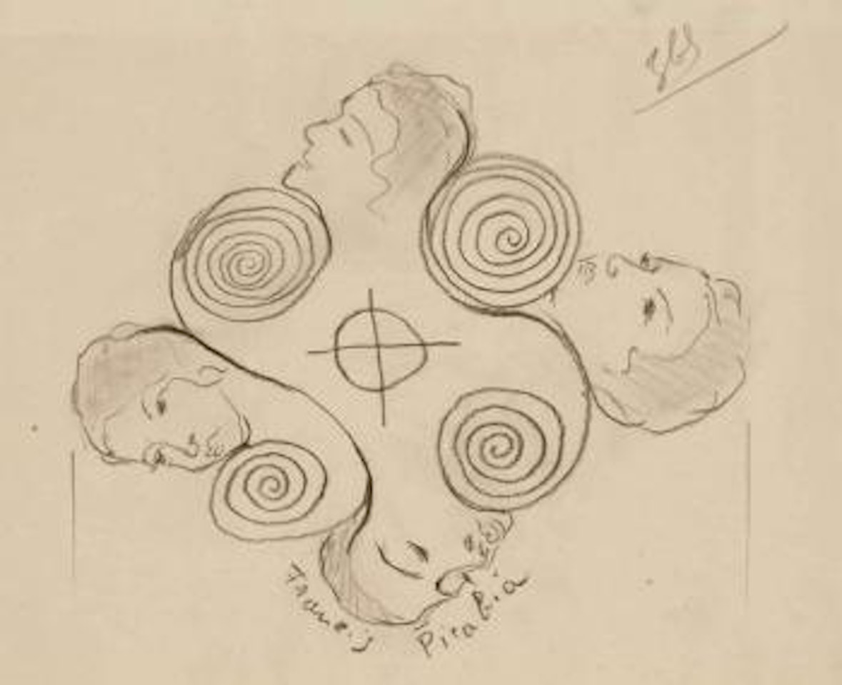 Projet de couverture pour l'exposition "Francis Picabia, peintures Dada, paysages récents" by Francis Picabia