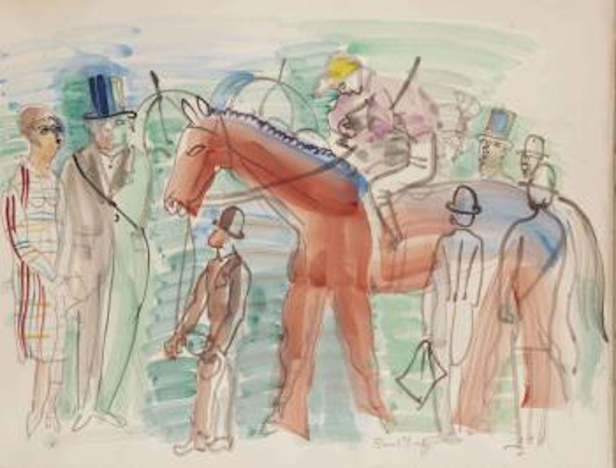 Rentrée au paddock by Raoul Dufy