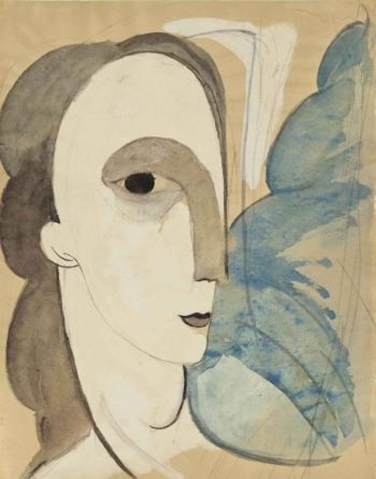 Tête de femme de profil by Marie Laurencin