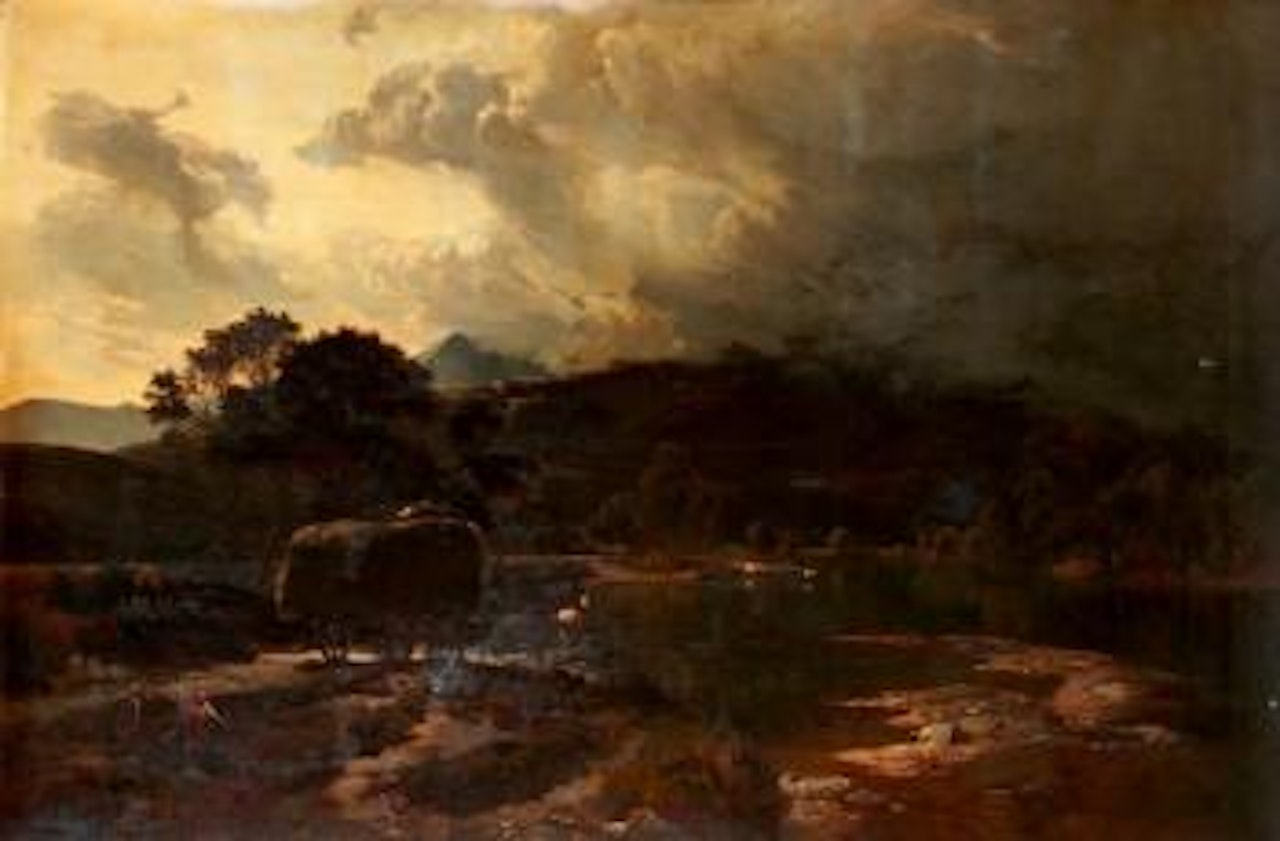 La traversée à gué de la rivière by Sidney Richard Percy