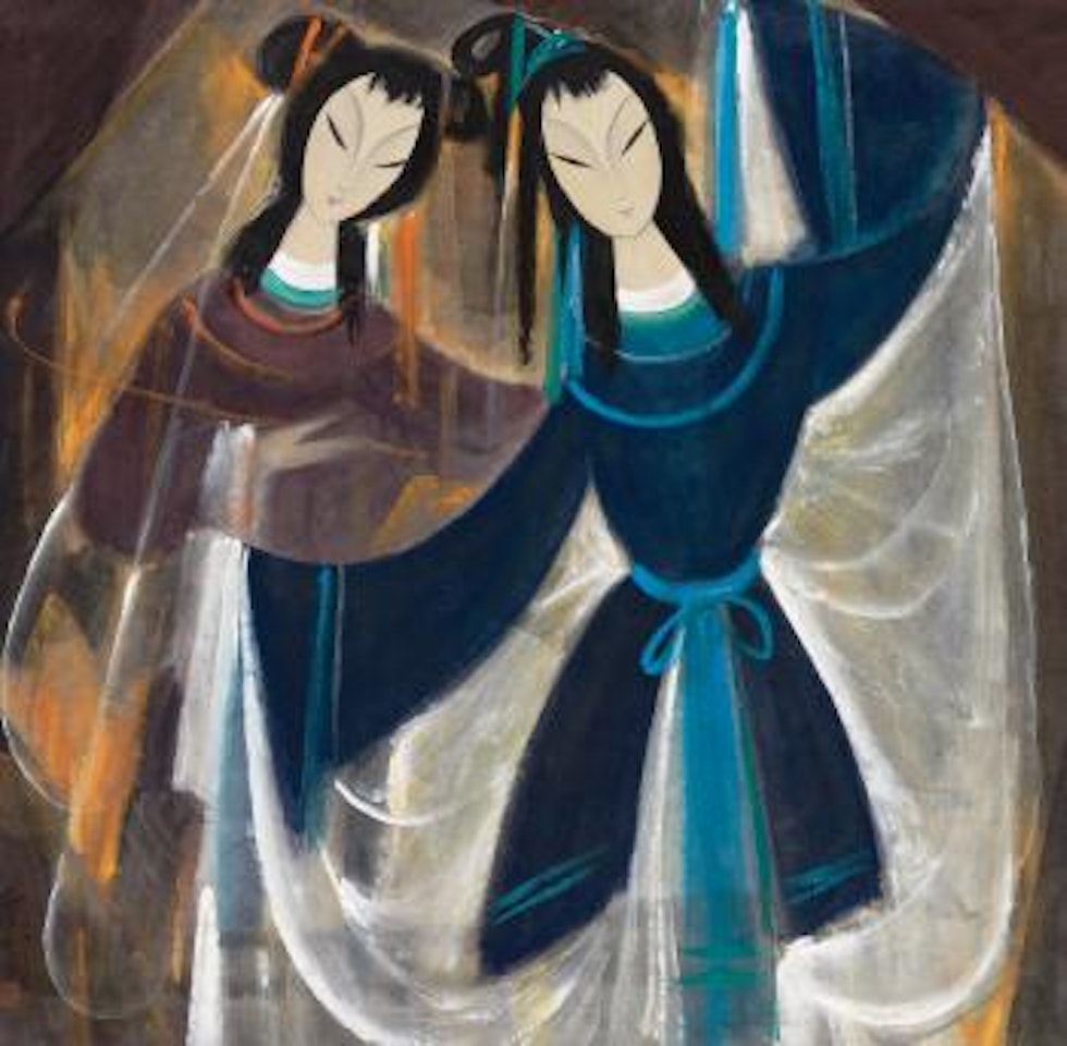Two Dancers by Lin Fengmian
