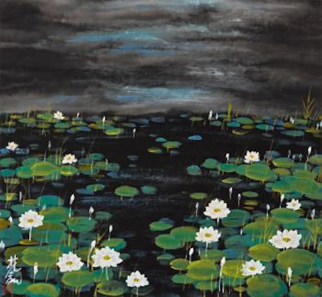 Lotus Pond At Nightfall by Lin Fengmian