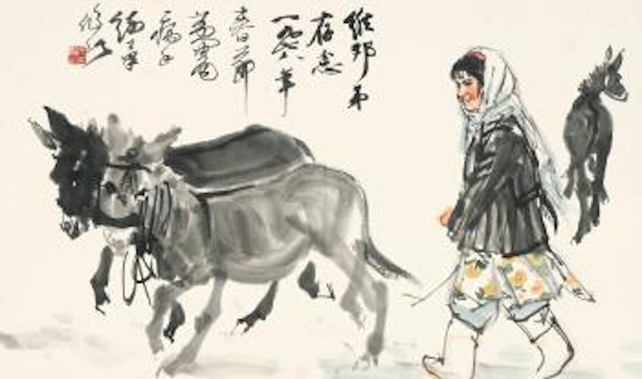 Herding Donkeys by Huang Zhou