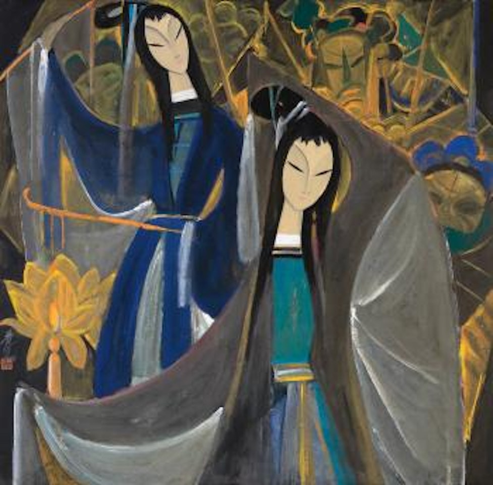 Opera Figures by Lin Fengmian