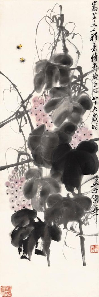 Bees Around The Grapes by Qi Baishi
