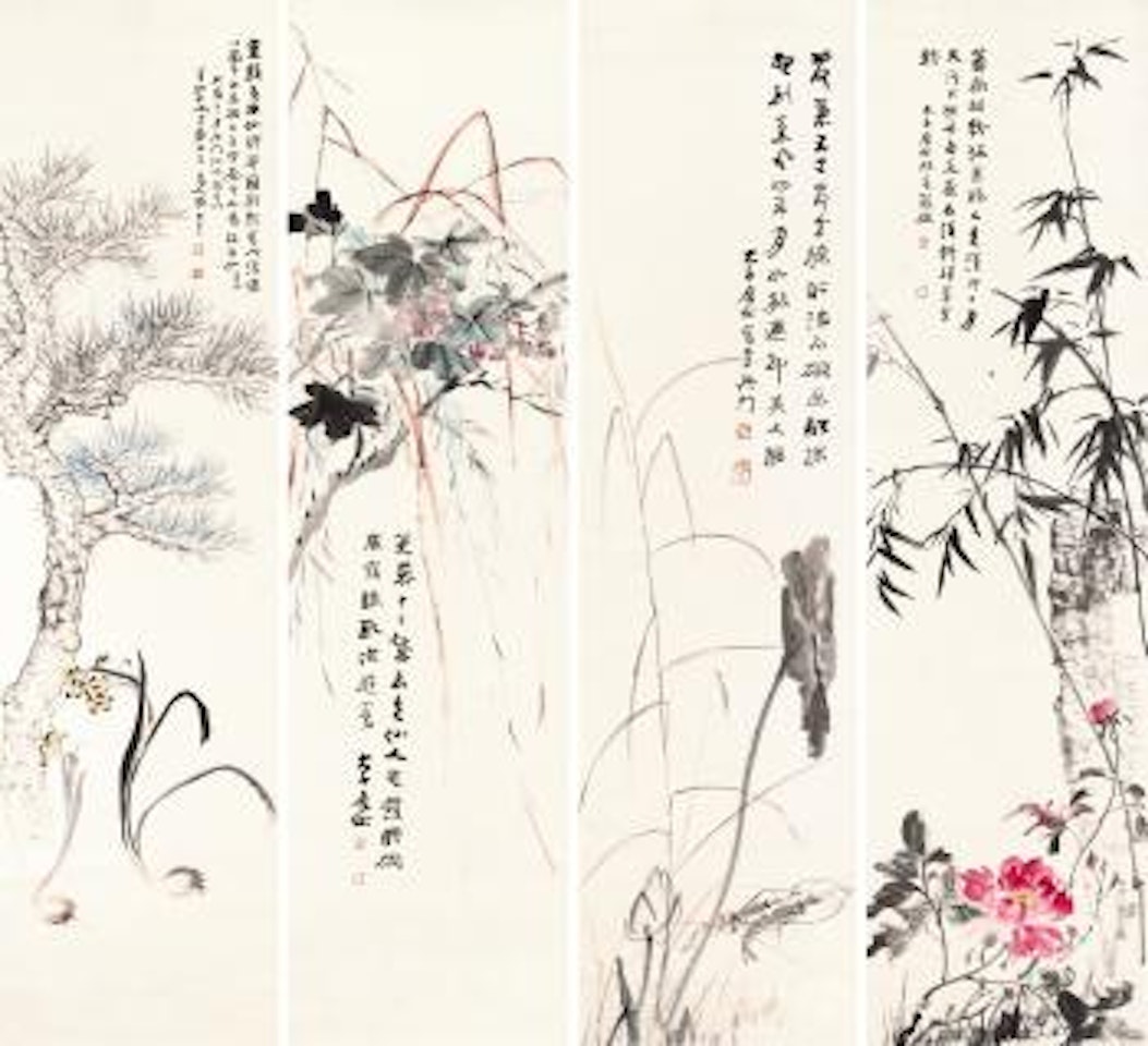 Blossoms In Four Seasons by Zhang Daqian