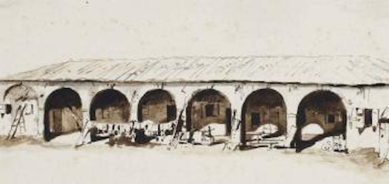 Vue d'une grange by Giovanni Battista Tiepolo