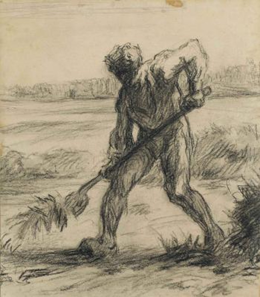 Paysan répandant du fumier by Jean-François Millet