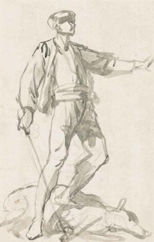 Le chasseur by Jean-Baptiste Greuze