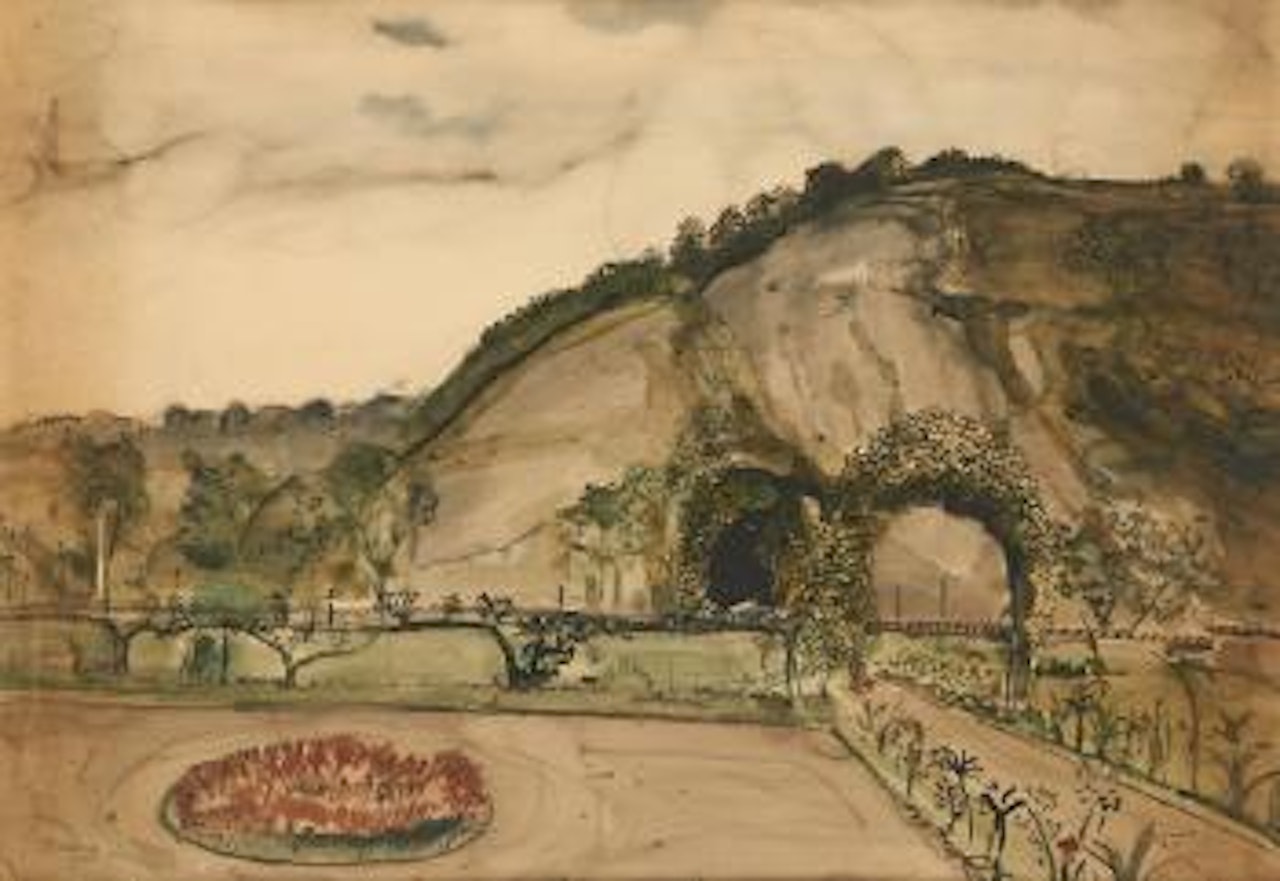 Vue de Modave en 1938 by Paul Delvaux