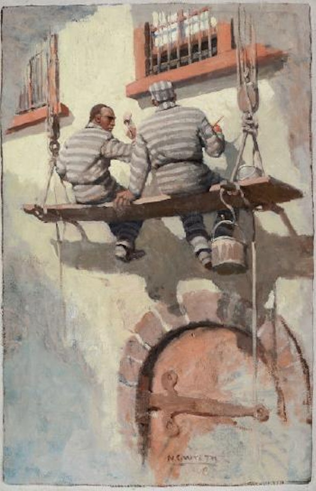 He Talked With His Eyes, The Saturday Evening Post Story Illustration, August 8, 1908 by Newell Convers Wyeth