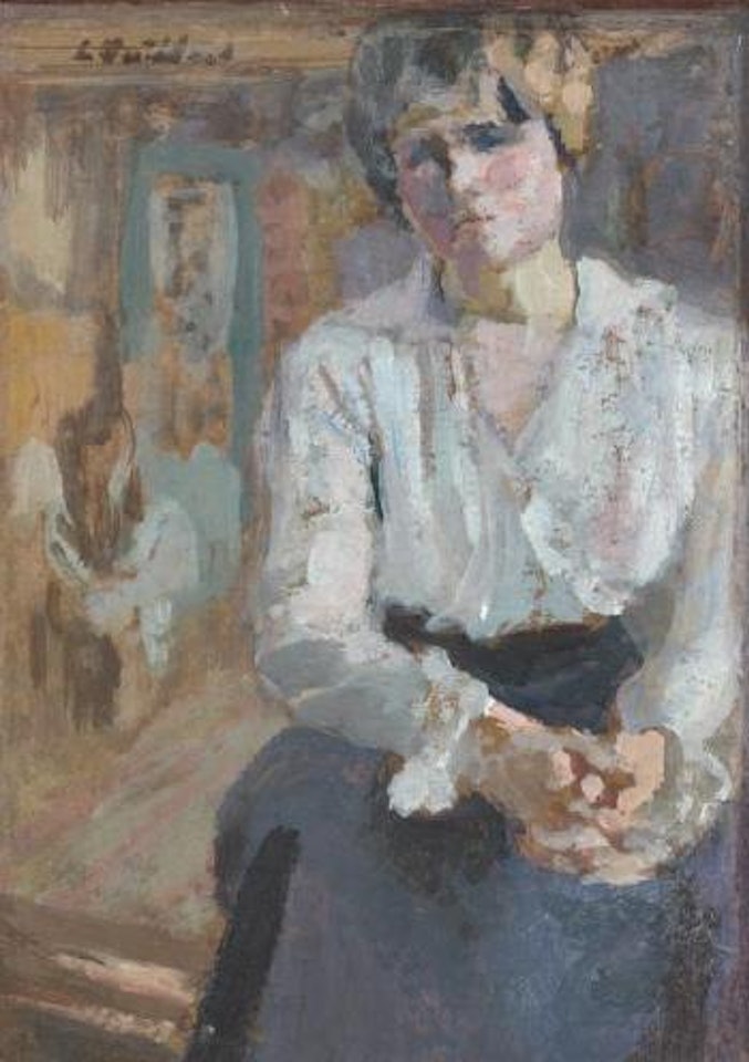 Femme assise les mains jointes by Édouard Vuillard