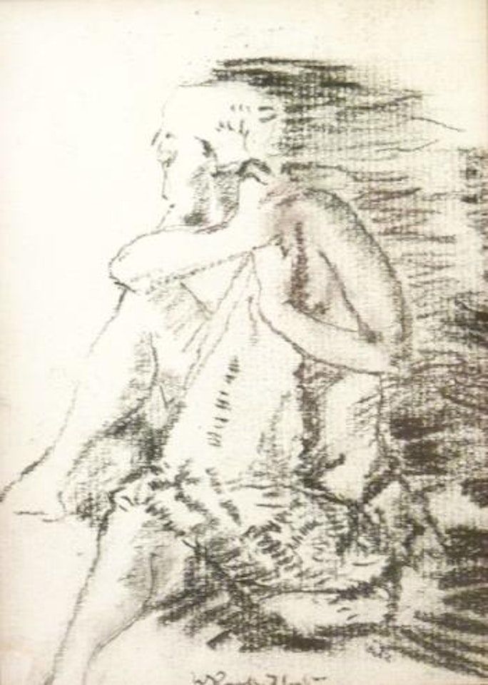 Study of a seated girl by William Russell Flint