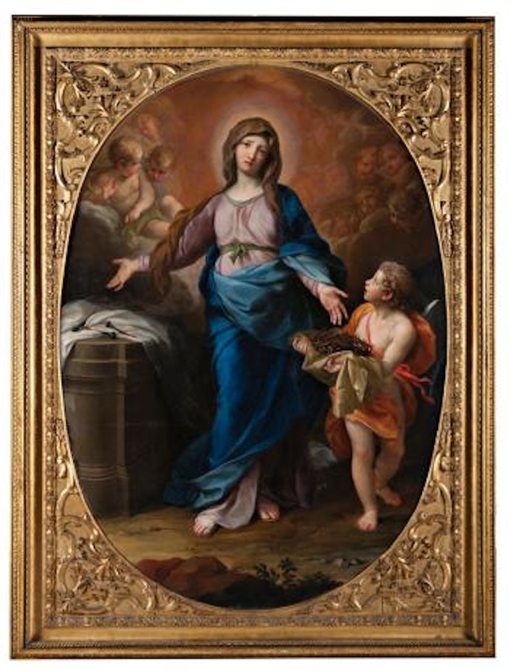 Madonna Stante con Simboli della Passione by Attributed to Carlo Maratta