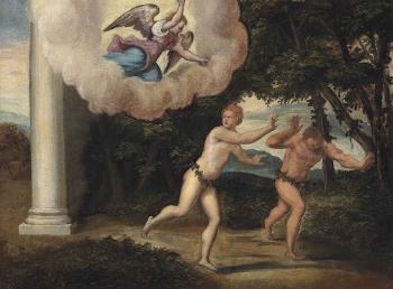 The Expulsion from Paradise by Andrea Schiavone