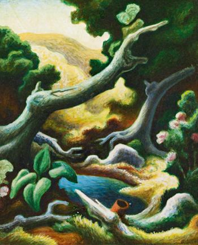 Pool In The Woods by Thomas Hart Benton