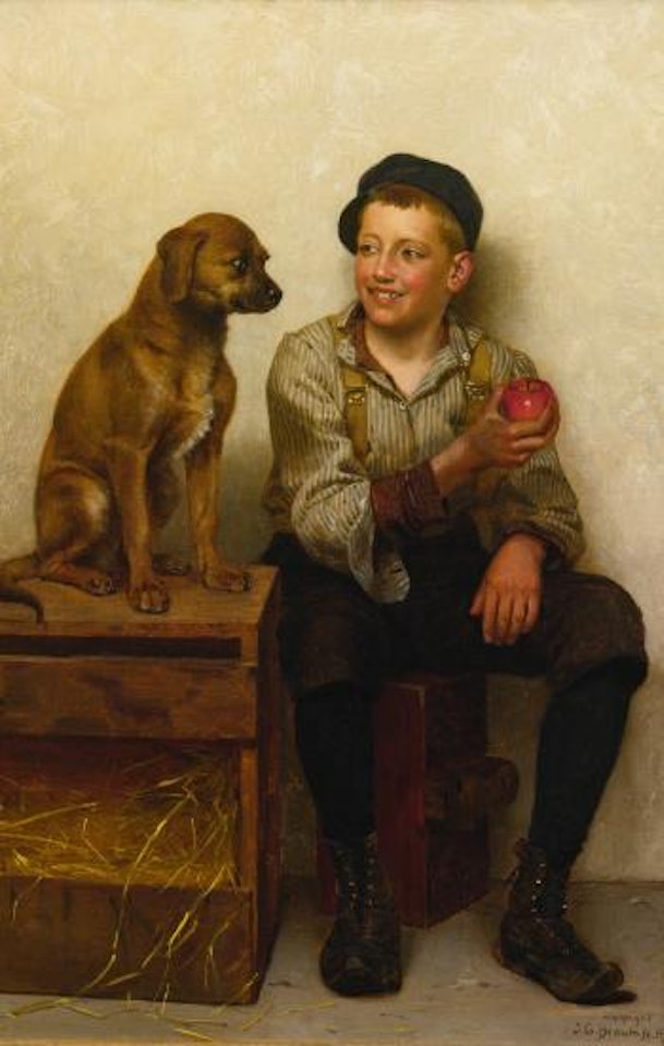 Teasing The Pup by John George Brown
