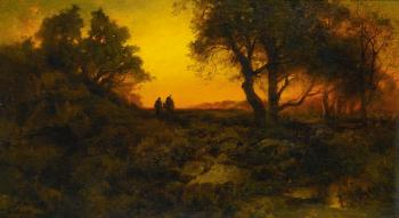 Twilight Landscape (Flight Into Egypt) by Thomas Moran