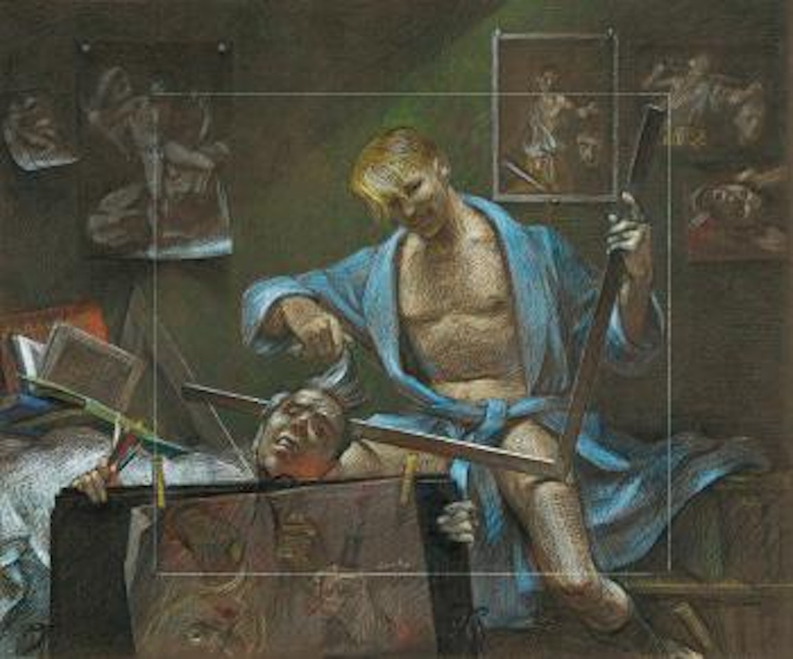 First Study (1964) For Study For a David And Goliath by Paul Cadmus