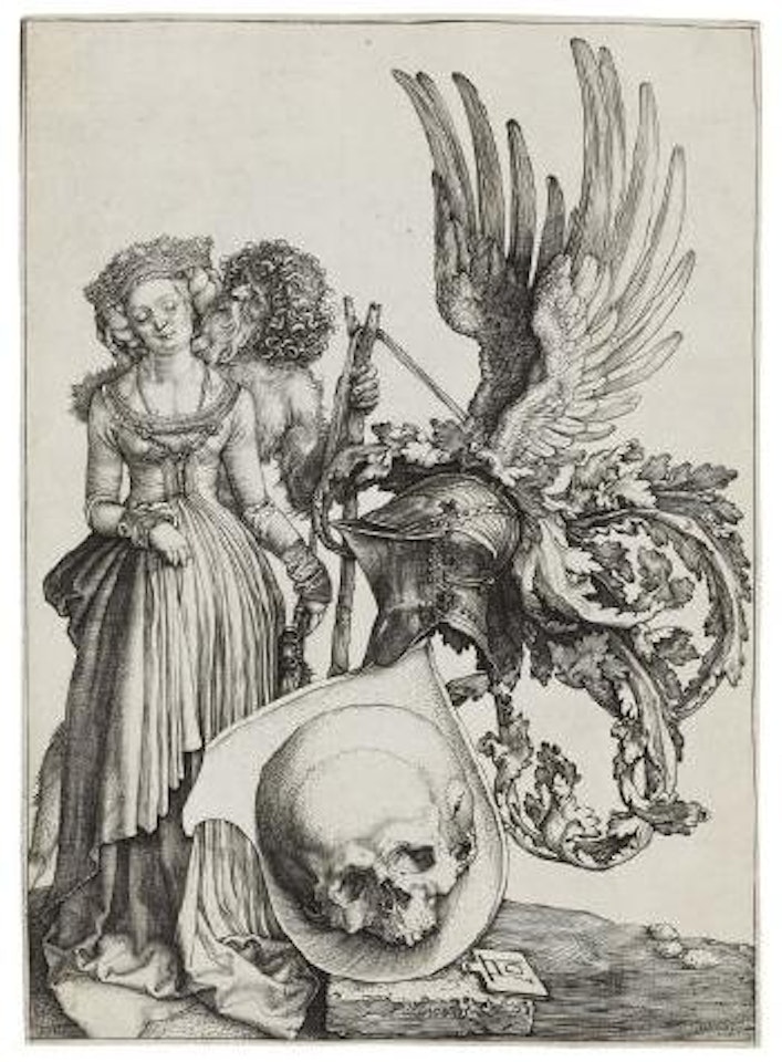 Das Wappen mit dem Totenkopf by Albrecht Dürer