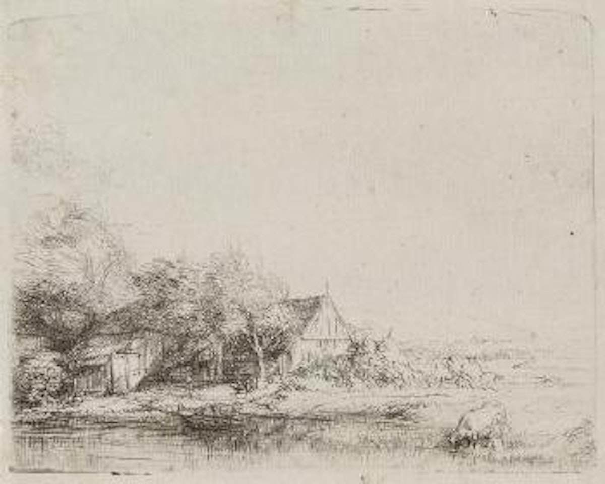 Die Landschaft mit der saufenden Kuh by Attributed to Rembrandt Harmensz van Rijn