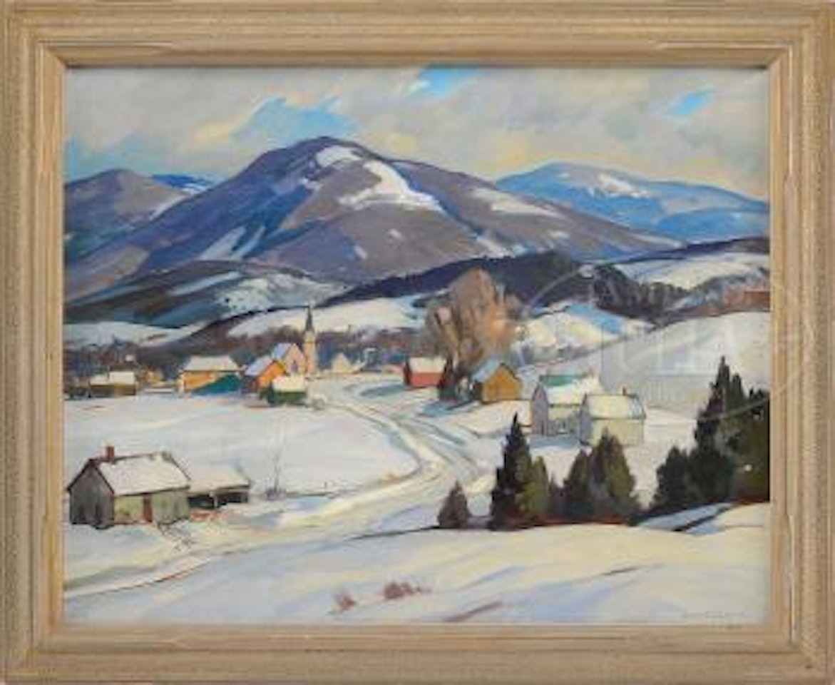 The road home: A Vermont village scene by Aldro Thompson Hibbard